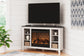 Dorrinson Corner TV Stand with Electric Fireplace Signature Design by Ashley®