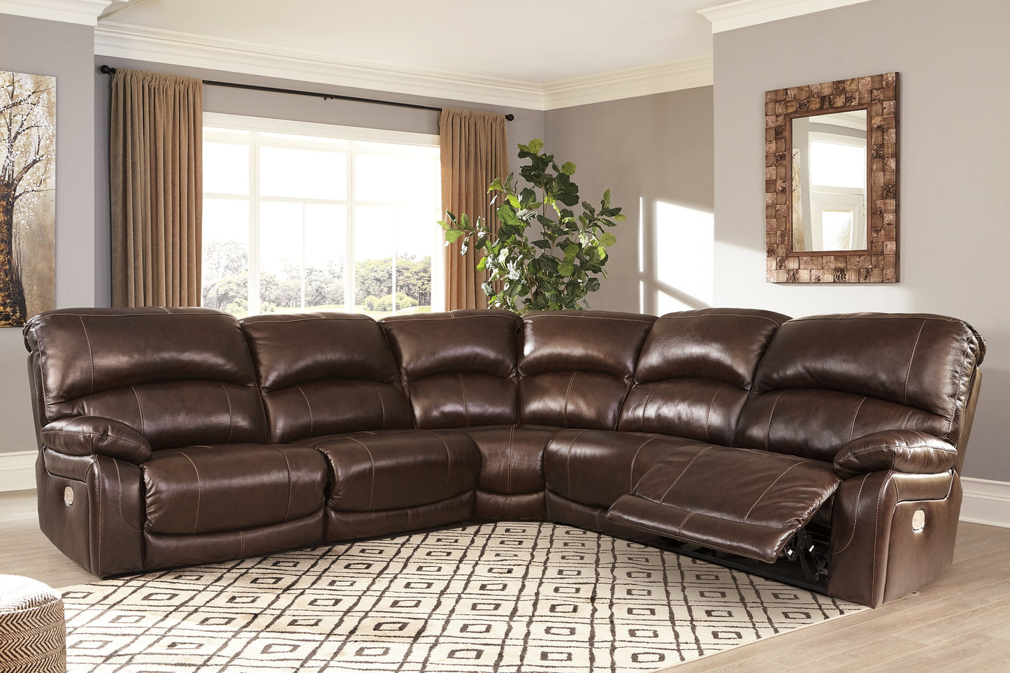 Hallstrung 5-Piece Power Reclining Sectional Signature Design by Ashley®