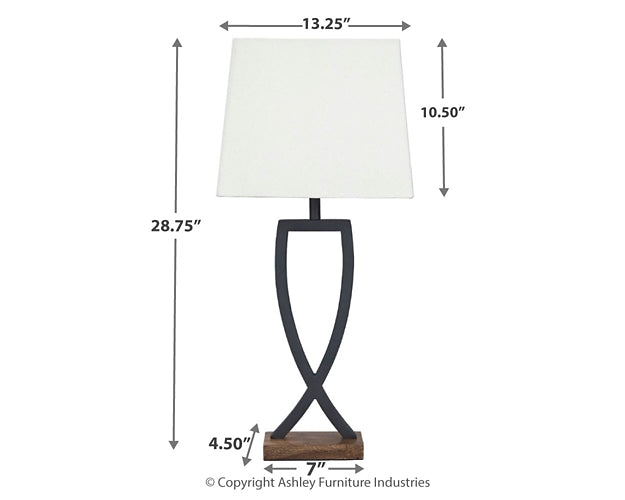Makara Metal Table Lamp (2/CN) Signature Design by Ashley®