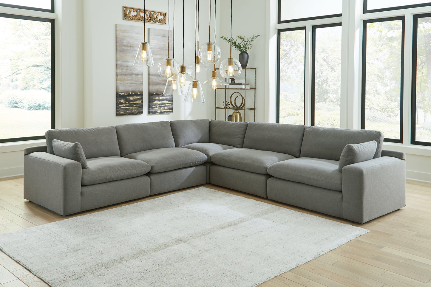Elyza 5-Piece Sectional with Ottoman Benchcraft®