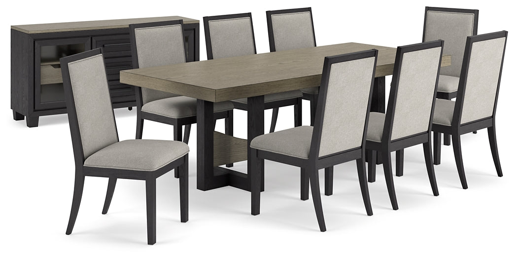 Foyland Dining Table and 8 Chairs with Storage Signature Design by Ashley®
