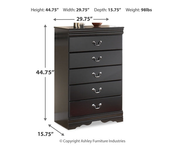 Huey Vineyard Full Sleigh Bed with Mirrored Dresser and Chest Signature Design by Ashley®