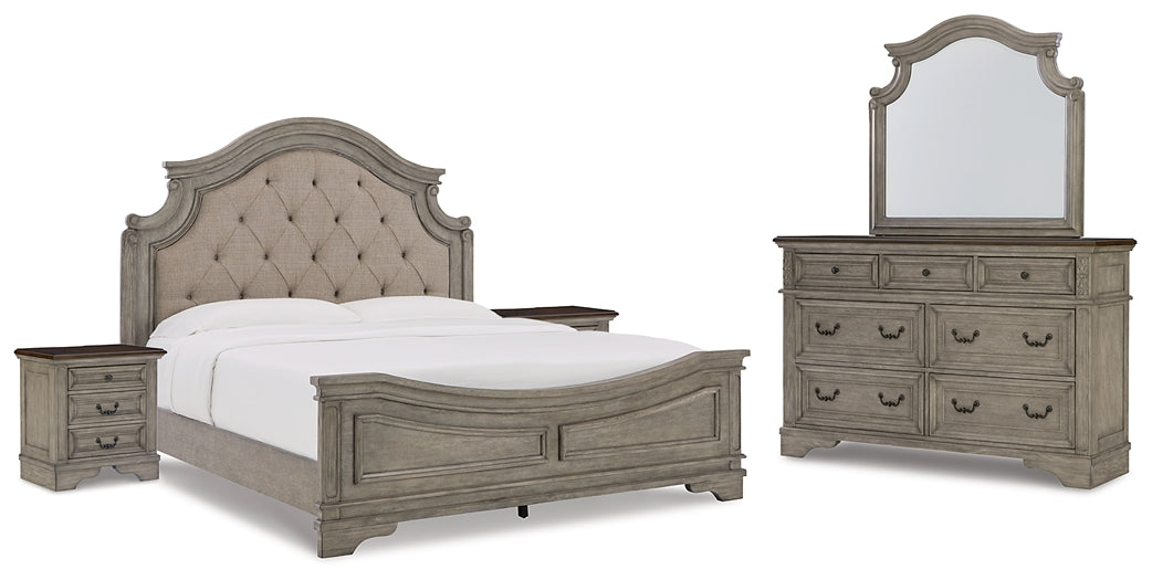 Lodenbay California King Panel Bed with Mirrored Dresser and 2 Nightstands Signature Design by Ashley®