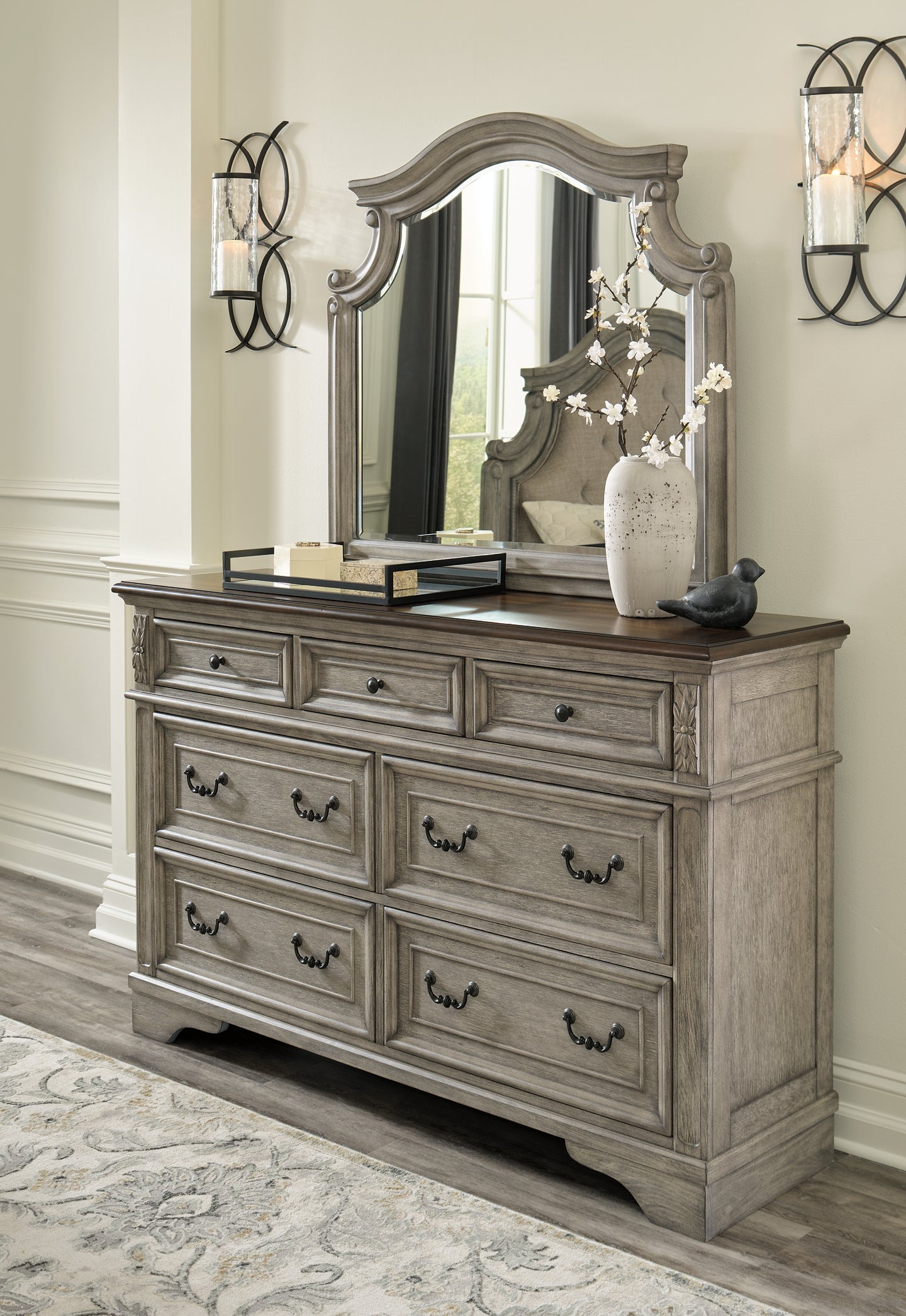 Lodenbay California King Panel Bed with Mirrored Dresser and 2 Nightstands Signature Design by Ashley®