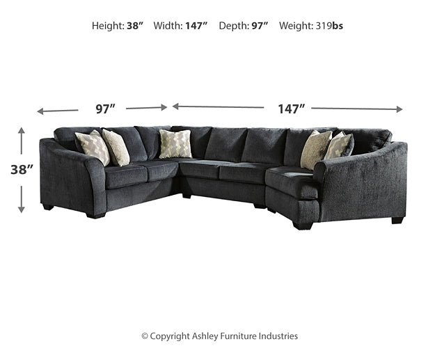 Eltmann 3-Piece Sectional with Cuddler Signature Design by Ashley®
