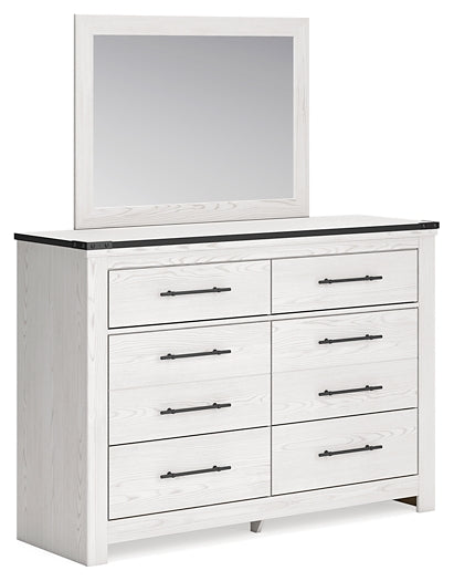 Schoenberg Queen Panel Bed with Mirrored Dresser Signature Design by Ashley®