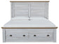 Haven Bay King Panel Storage Bed with Mirrored Dresser, Chest and Nightstand Signature Design by Ashley®