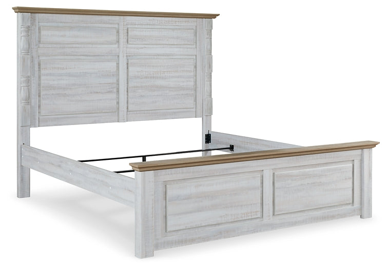 Haven Bay King Panel Bed with Mirrored Dresser and 2 Nightstands Signature Design by Ashley®