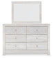 Paxberry Queen Panel Bed with Mirrored Dresser and 2 Nightstands Signature Design by Ashley®
