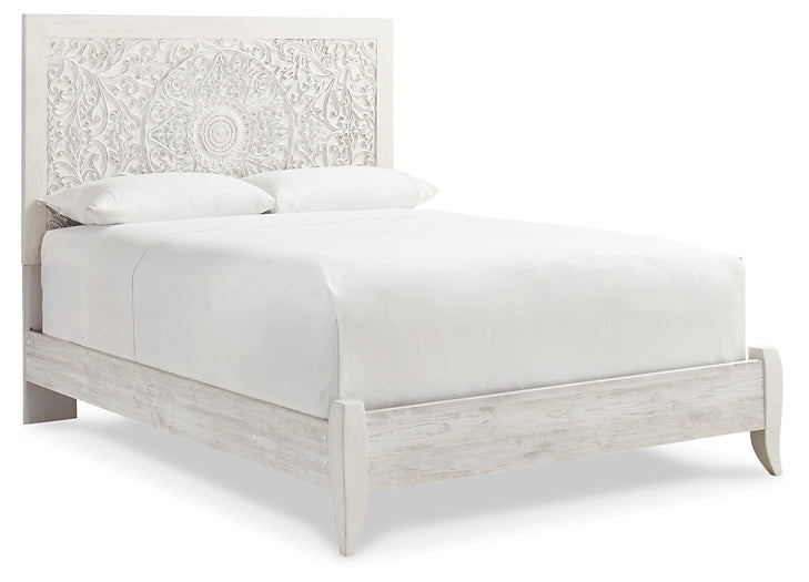 Paxberry Queen Panel Bed with Mirrored Dresser and 2 Nightstands Signature Design by Ashley®