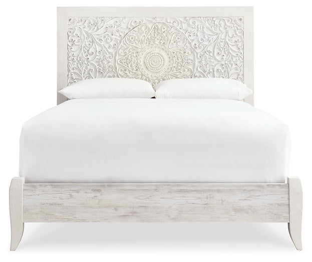 Paxberry Queen Panel Bed with Mirrored Dresser and 2 Nightstands Signature Design by Ashley®