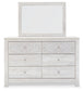 Paxberry King Panel Bed with Mirrored Dresser Signature Design by Ashley®