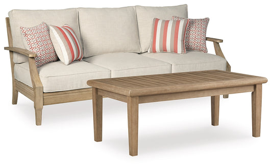 Clare View Outdoor Sofa with Coffee Table Signature Design by Ashley®