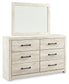 Cambeck King Upholstered Panel Bed with Mirrored Dresser and Chest Signature Design by Ashley®