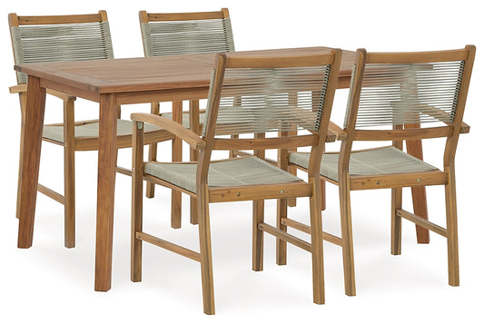 Janiyah Outdoor Dining Table and 4 Chairs Signature Design by Ashley®