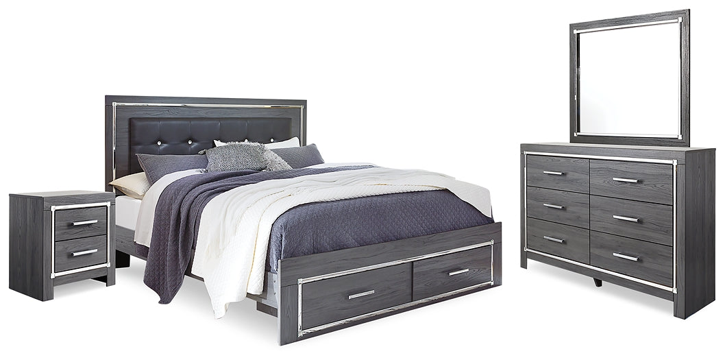 Lodanna Queen Panel Bed with Mirrored Dresser and Nightstand Signature Design by Ashley®