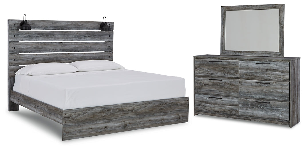 Baystorm King Panel Bed with Mirrored Dresser Signature Design by Ashley®