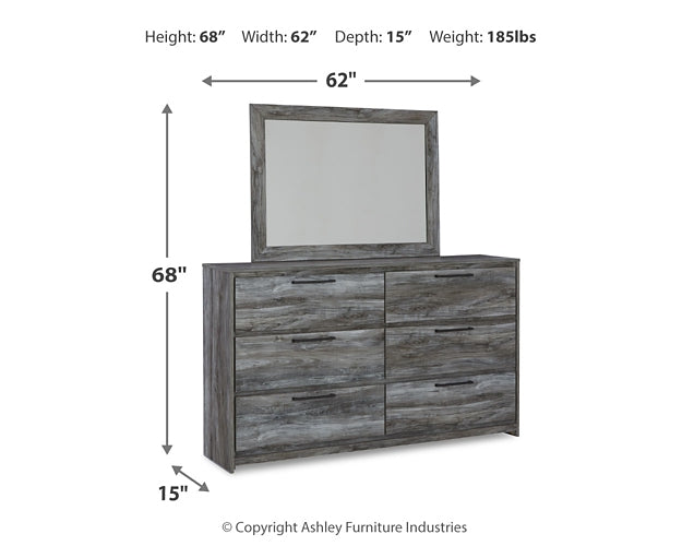Baystorm King Panel Bed with Mirrored Dresser Signature Design by Ashley®