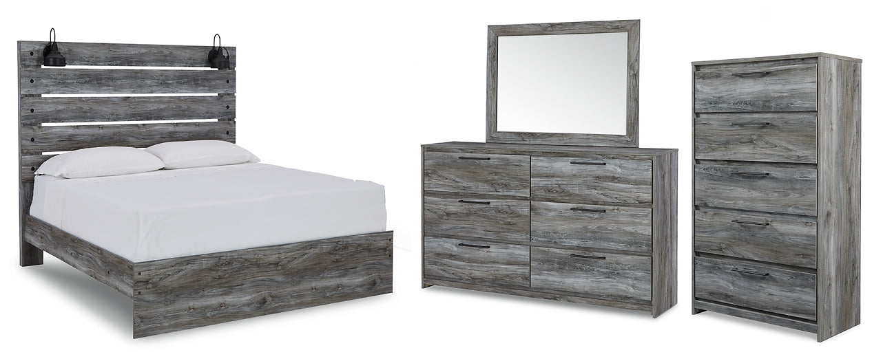 Baystorm Queen Panel Bed with Mirrored Dresser and Chest Signature Design by Ashley®