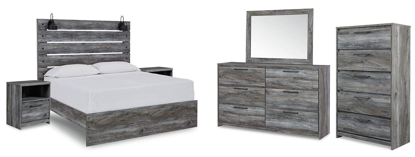 Baystorm Queen Panel Bed with Mirrored Dresser, Chest and 2 Nightstands Signature Design by Ashley®