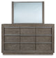 Anibecca King Upholstered Bed with Mirrored Dresser, Chest and 2 Nightstands Signature Design by Ashley®