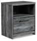 Baystorm Queen Panel Bed with 2 Storage Drawers with Mirrored Dresser and Nightstand Signature Design by Ashley®