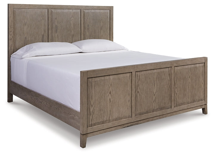 Chrestner King Panel Bed with Mirrored Dresser and Chest Signature Design by Ashley®