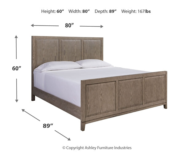 Chrestner California King Panel Bed with Mirrored Dresser Signature Design by Ashley®