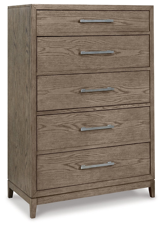 Chrestner California King Panel Bed with Mirrored Dresser and Chest Signature Design by Ashley®
