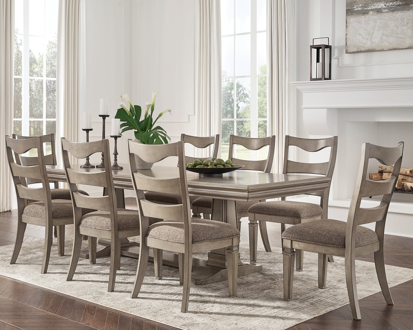 Lexorne Dining Table and 8 Chairs Signature Design by Ashley®
