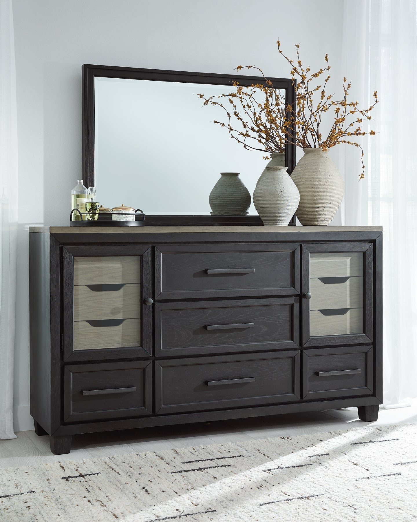 Foyland Queen Panel Storage Bed with Mirrored Dresser, Chest and 2 Nightstands Signature Design by Ashley®