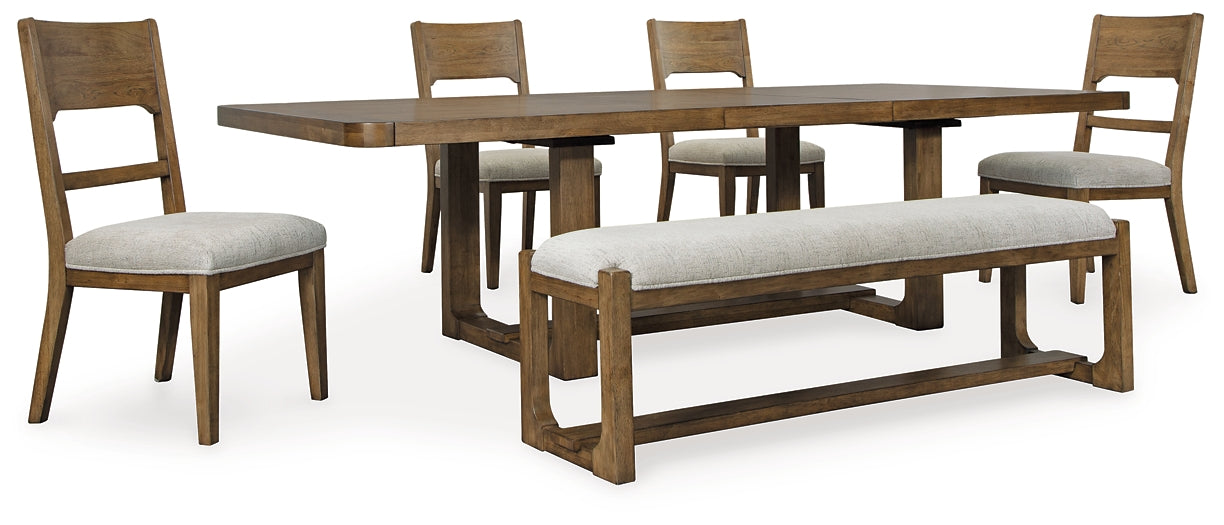 Cabalynn Dining Table and 4 Chairs and Bench Signature Design by Ashley®