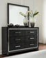 Kaydell Queen Upholstered Panel Storage Bed with Mirrored Dresser and 2 Nightstands Signature Design by Ashley®