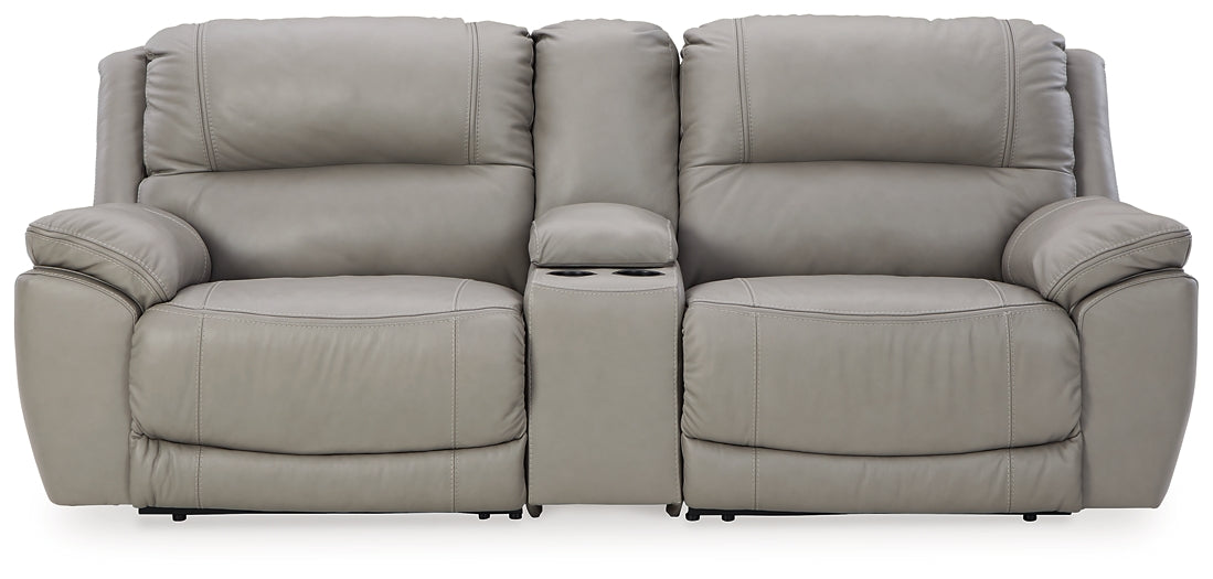 Dunleith 3-Piece Power Reclining Sectional Loveseat with Console Signature Design by Ashley®