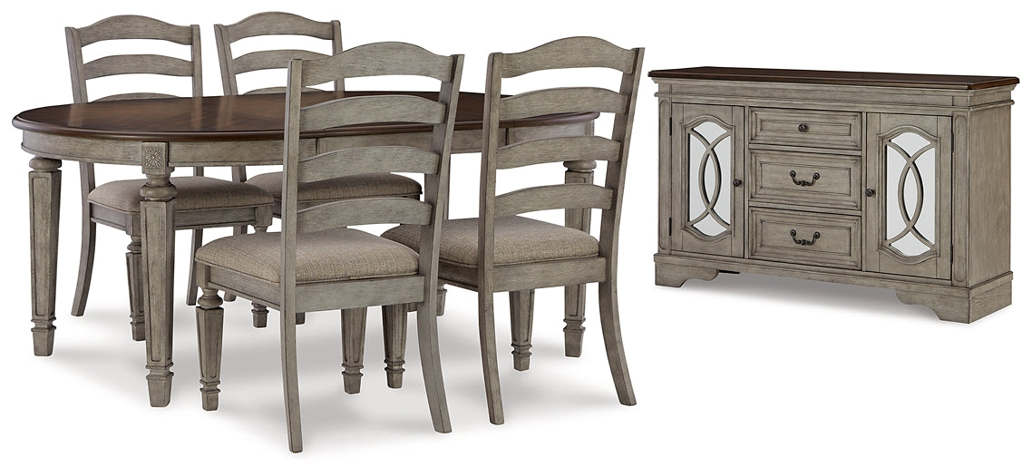 Lodenbay Dining Table and 4 Chairs with Storage Signature Design by Ashley®