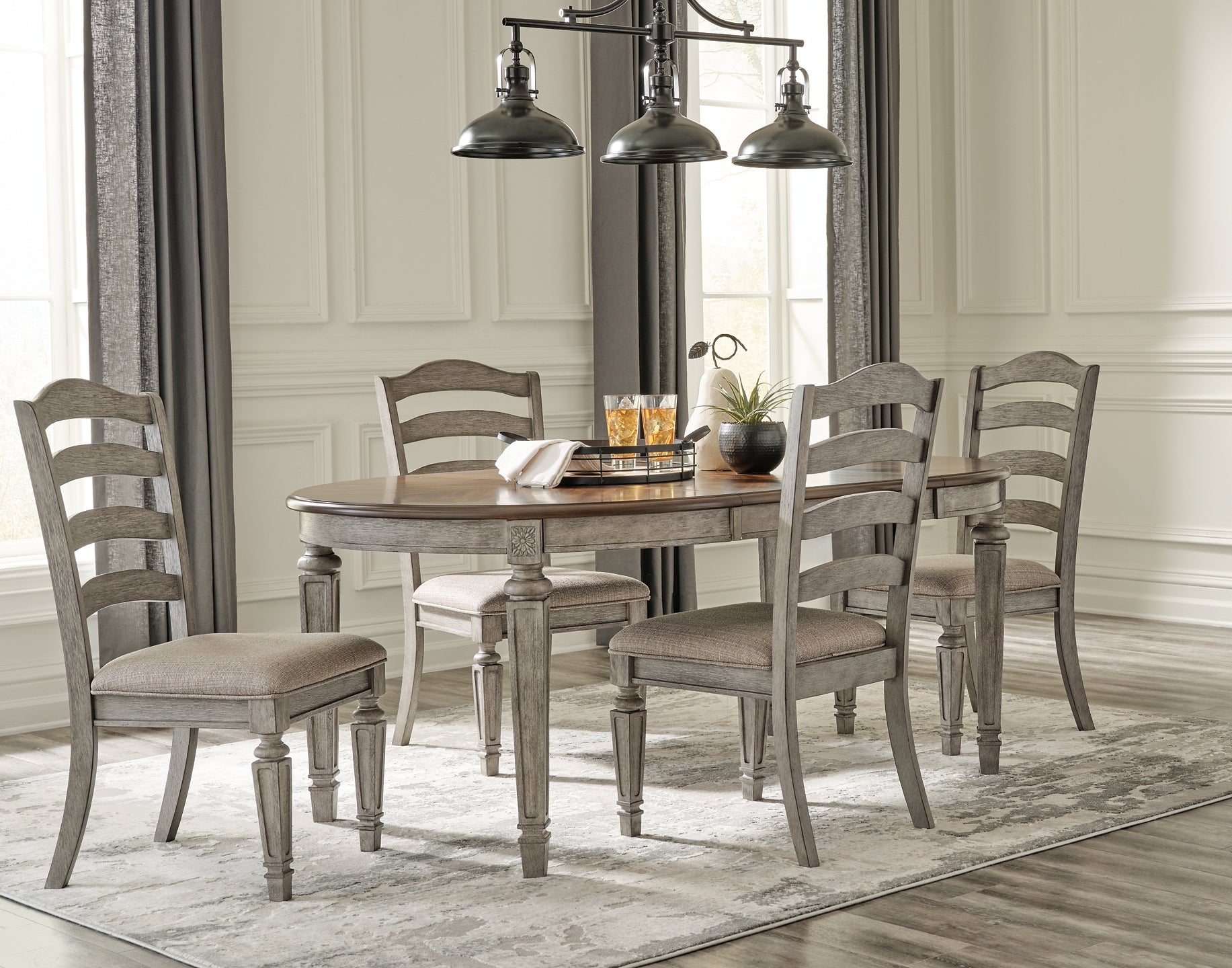 Lodenbay Dining Table and 4 Chairs with Storage Signature Design by Ashley®