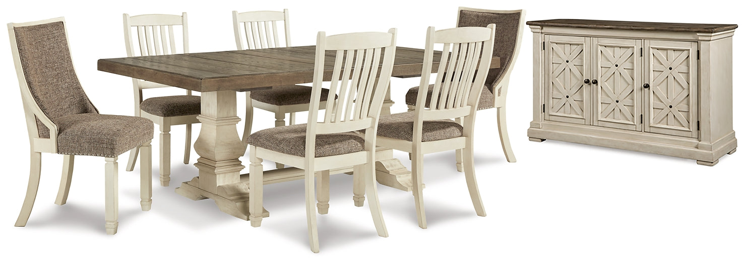 Bolanburg Dining Table and 6 Chairs with Storage Signature Design by Ashley®
