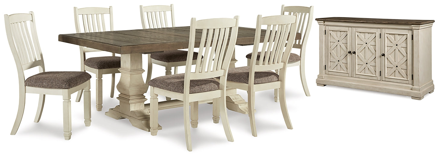 Bolanburg Dining Table and 6 Chairs with Storage Signature Design by Ashley®