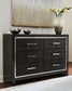 Kaydell King Upholstered Panel Headboard with Dresser Signature Design by Ashley®