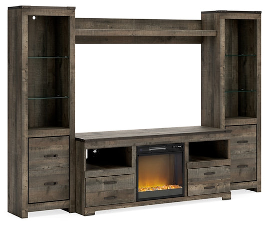 Trinell 4-Piece Entertainment Center with Electric Fireplace Signature Design by Ashley®