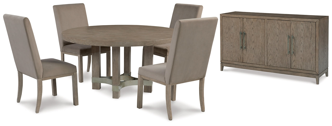 Chrestner Dining Table and 4 Chairs with Storage Signature Design by Ashley®