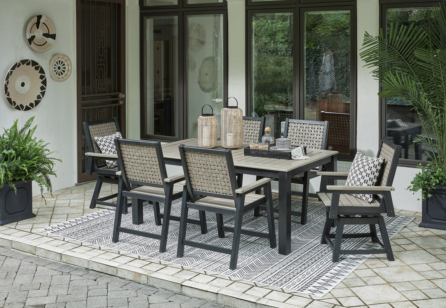 Mount Valley Outdoor Dining Table and 6 Chairs Signature Design by Ashley®
