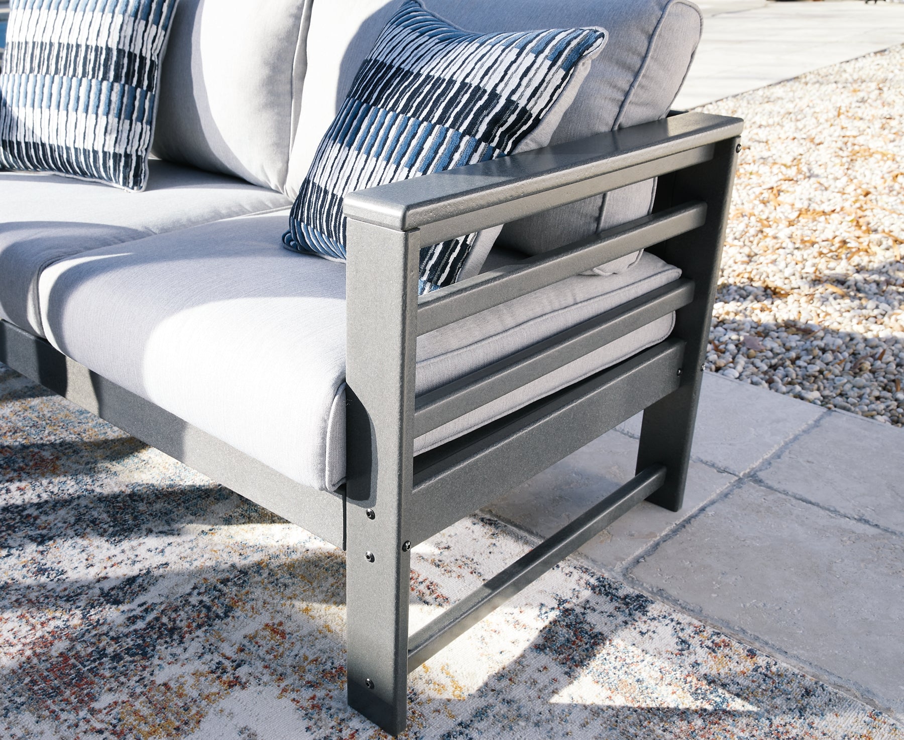 Amora Outdoor Loveseat with Coffee Table Signature Design by Ashley®