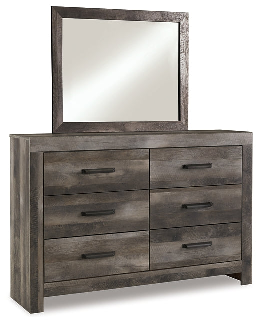 Wynnlow King Crossbuck Panel Bed with Mirrored Dresser, Chest and 2 Nightstands Signature Design by Ashley®