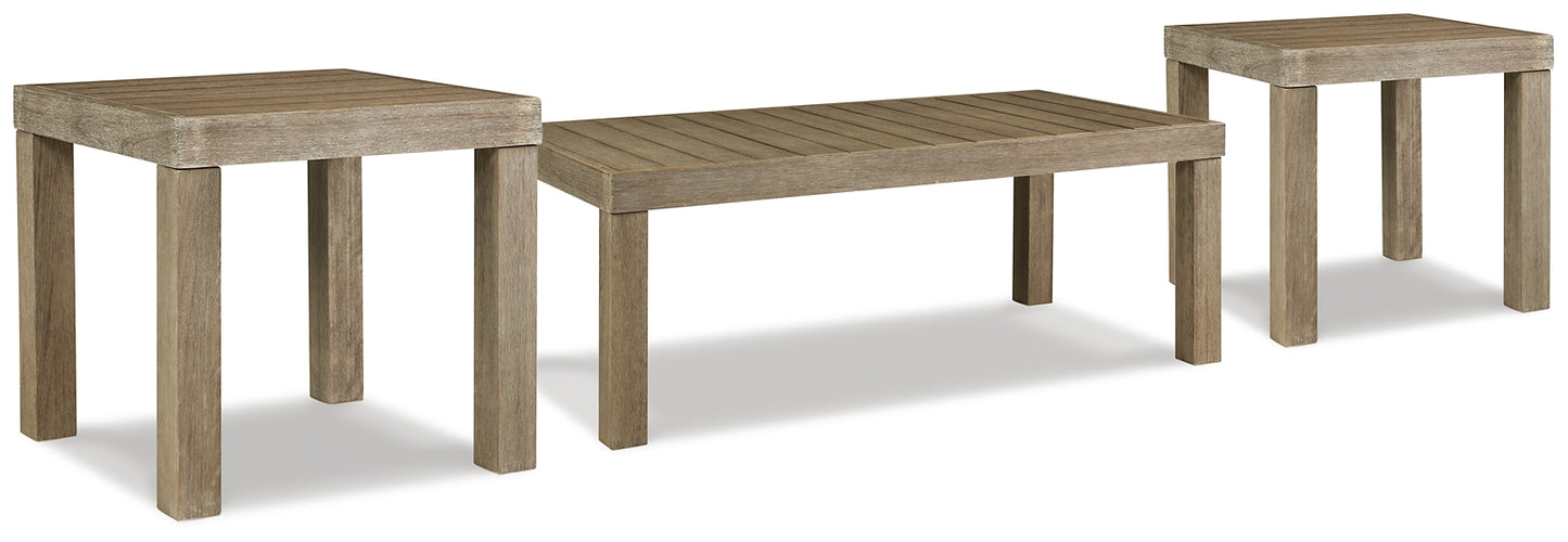 Silo Point Outdoor Coffee Table with 2 End Tables Signature Design by Ashley®