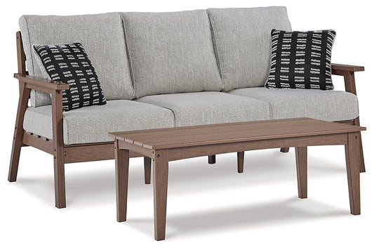 Emmeline Outdoor Sofa with Coffee Table Signature Design by Ashley®