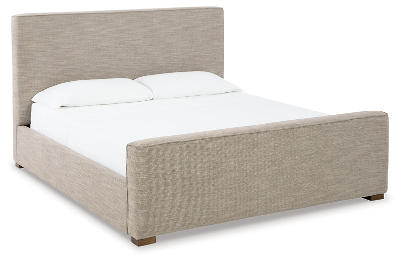 Dakmore Queen Upholstered Bed with Mirrored Dresser and Chest Signature Design by Ashley®