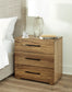 Dakmore Queen Upholstered Bed with Mirrored Dresser and 2 Nightstands Signature Design by Ashley®