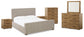 Dakmore King Upholstered Bed with Mirrored Dresser, Chest and 2 Nightstands Signature Design by Ashley®