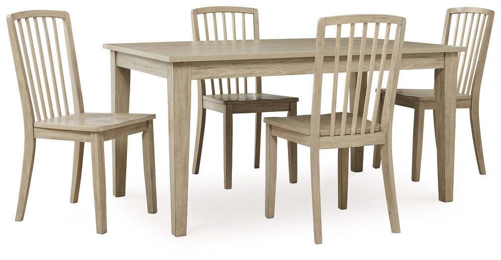 Gleanville Dining Table and 4 Chairs Signature Design by Ashley®